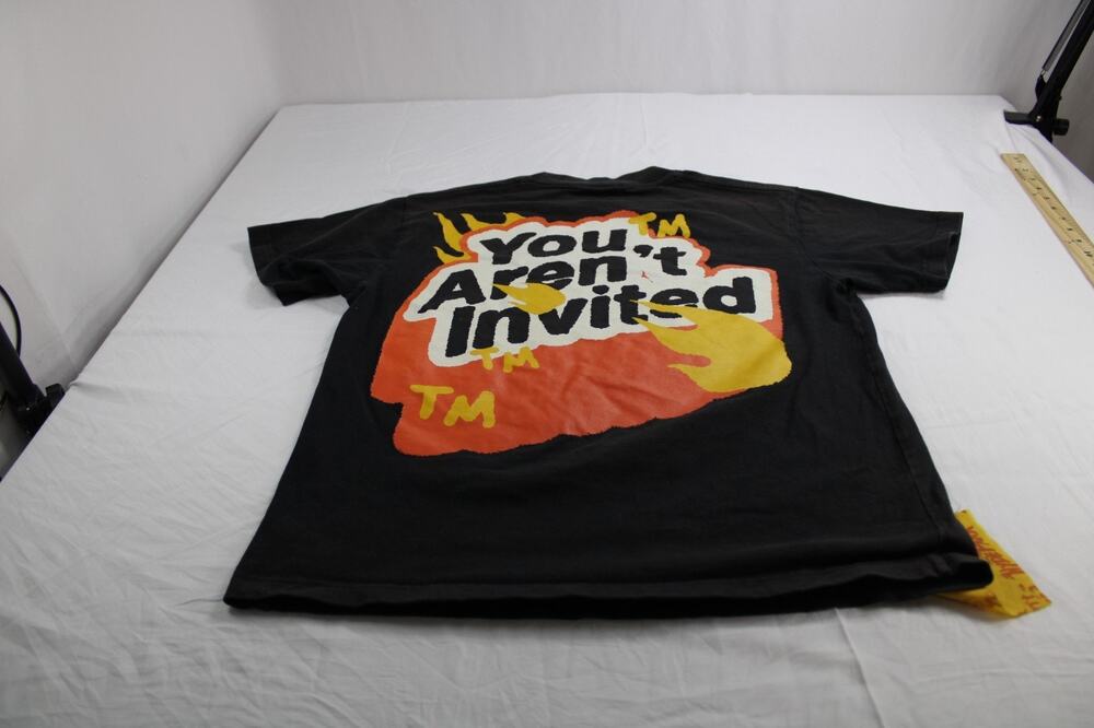 Hyde Park Men's S You Aren't Invited T-Shirt Cotton Black Graphic Streetwear